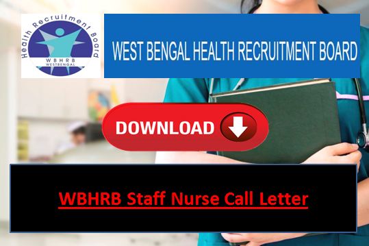 WBHRB Staff Nurse Admit Card