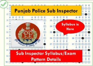 Punjab Police SI Syllabus