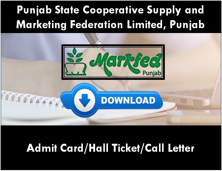 Markfed Punjab Admit Card download